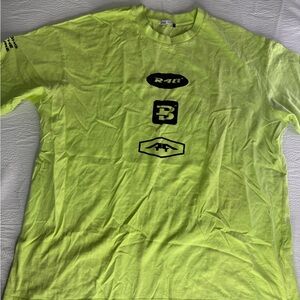 High-Visibility Neon Yellow Graphic Tee by Unknown Brand